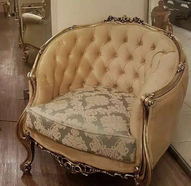 مبلمان کلاسیک راحتی زمرد لگنی چوب گردو رنگبندی|مبلمان خانگی و میز عسلی|چهاردانگه (تهران), |دیوار