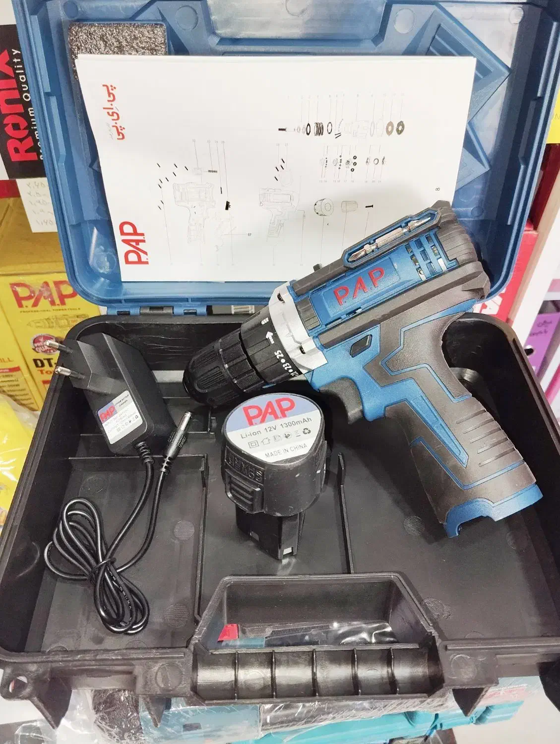 دریل شارژی تک باطری 12 ولت پی ای پی پیچ گوشتی|ابزارآلات|شیراز, نصر|دیوار