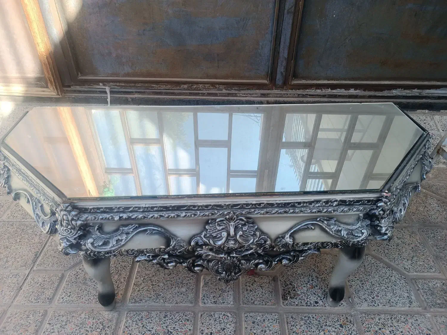 میز کنسول در حد نو بدون آینه رنگ طوسی|بوفه، ویترین، کنسول|قزوین, |دیوار