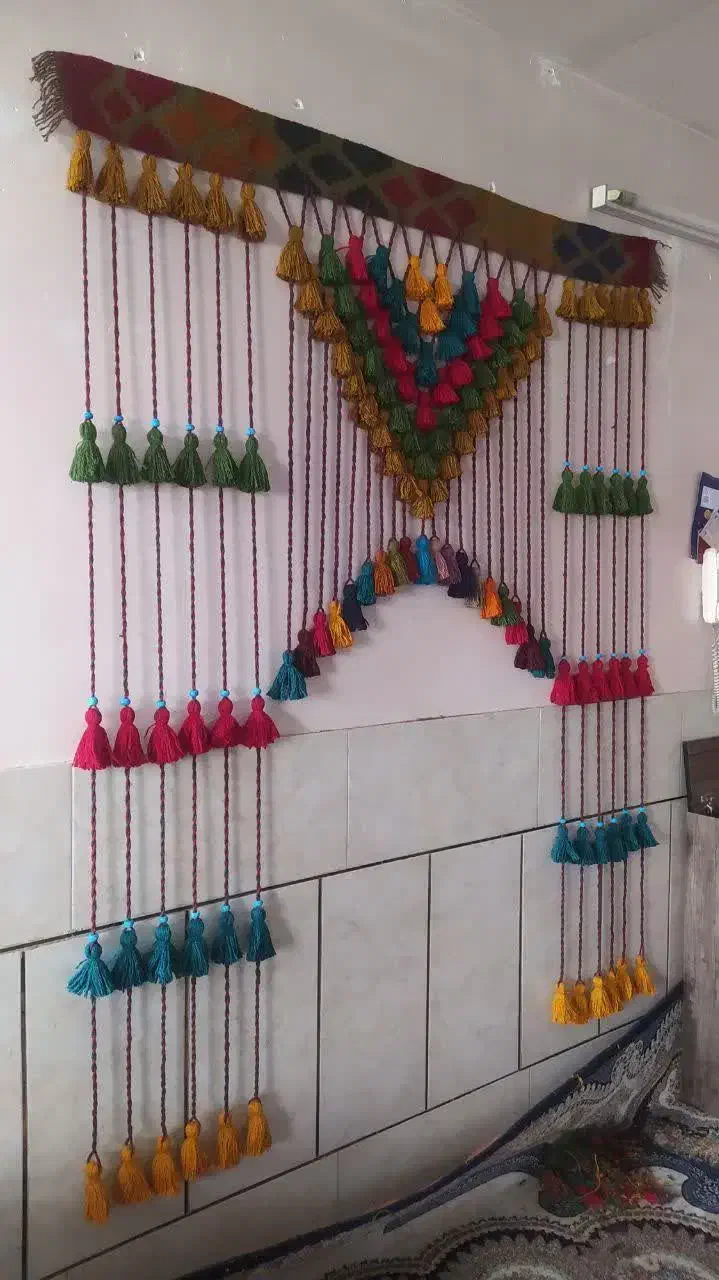 پرده سنتی دستبافت|گلیم، جاجیم، گبه|زاهدان, |دیوار