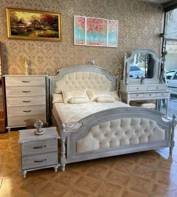 تخت خواب چوبی سرویس خواب آناناسی|تخت و سرویس خواب|اردبیل, |دیوار