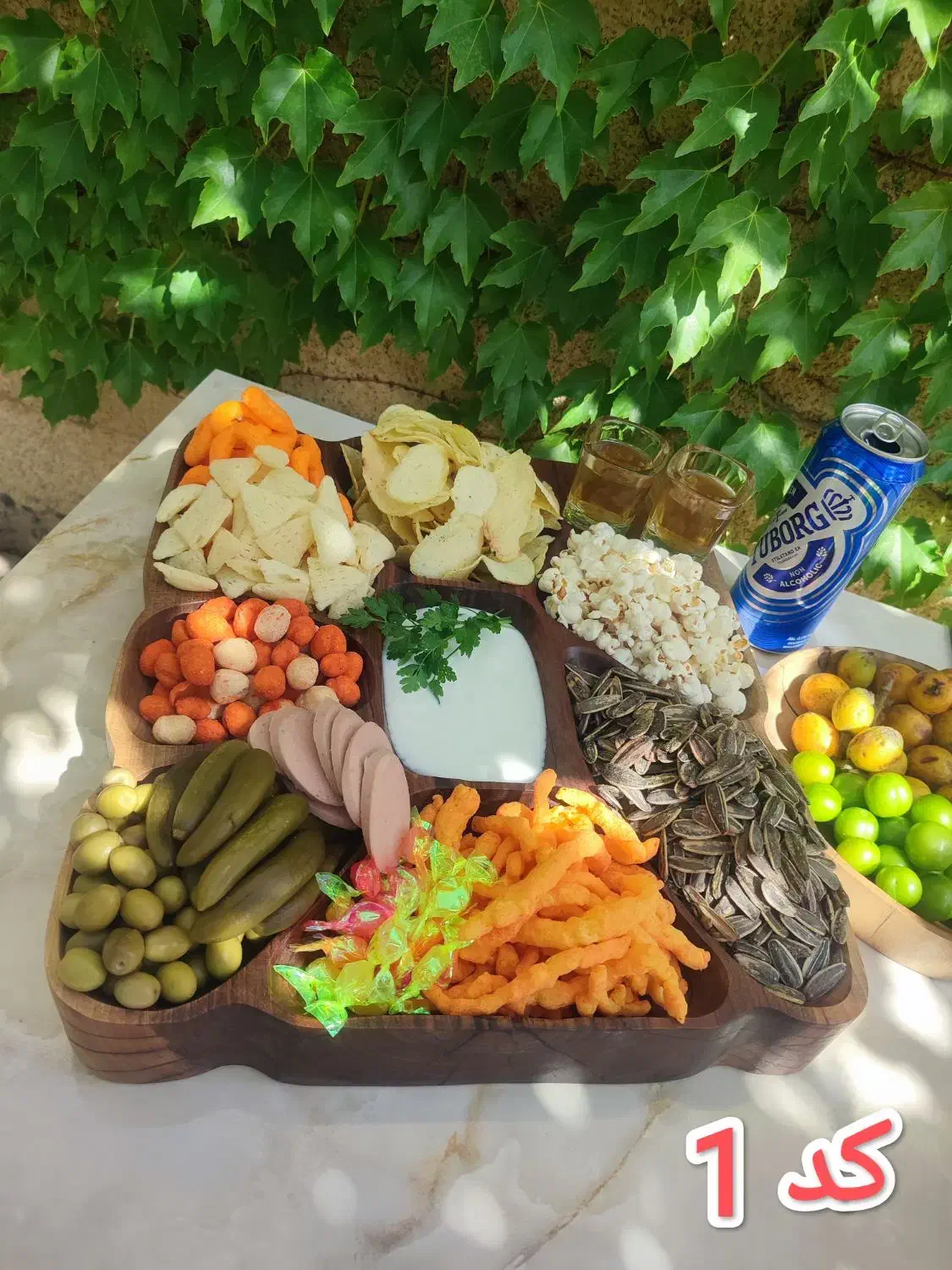 ظروف چوبی اردو خوری دکوری تزئینی|ظروف سرو و پذیرایی|تاکستان, |دیوار