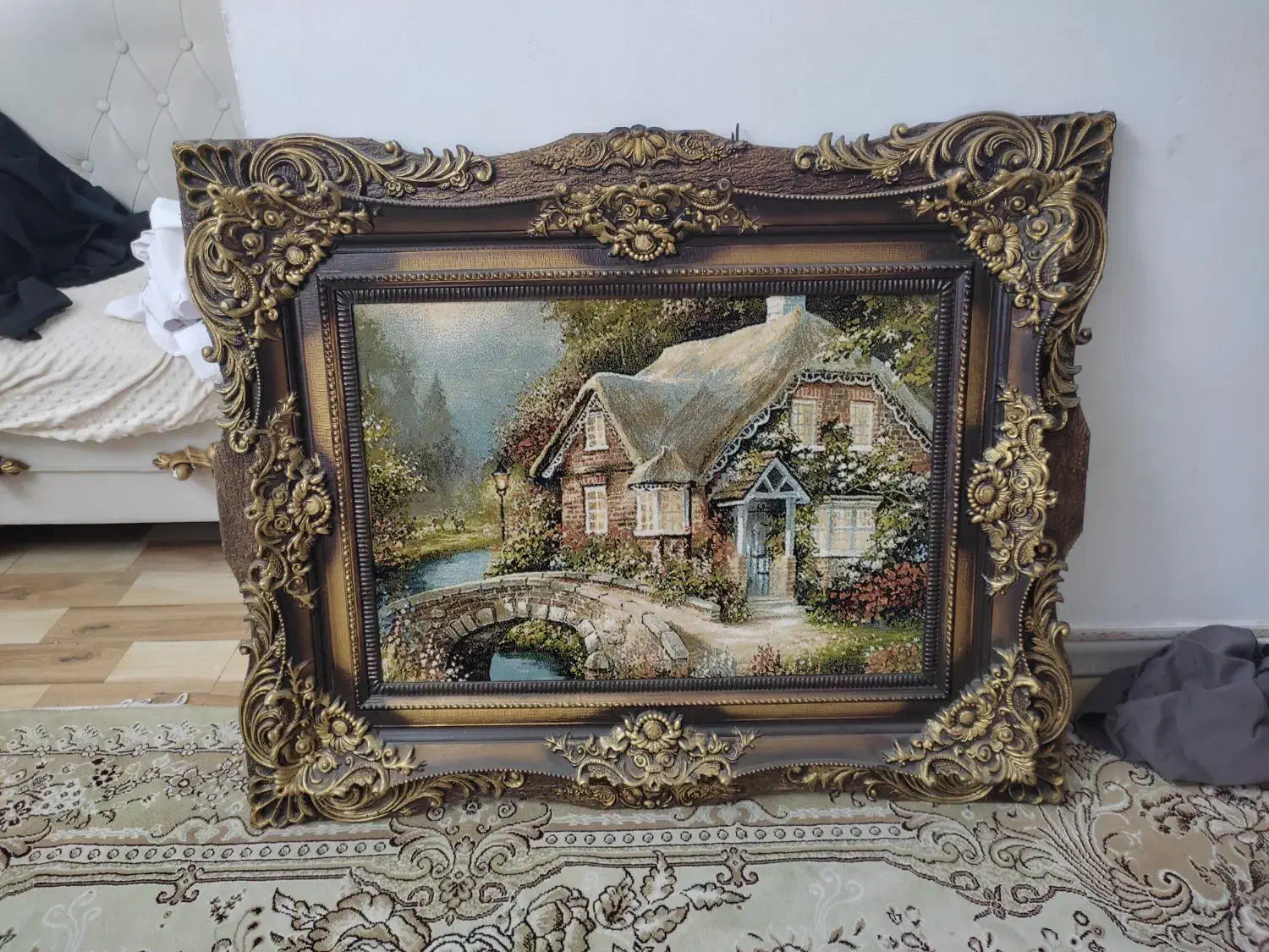 تابلو فرش زیبا خوش نقشه دوعدد|تابلو فرش|قرچک, داوود آباد|دیوار