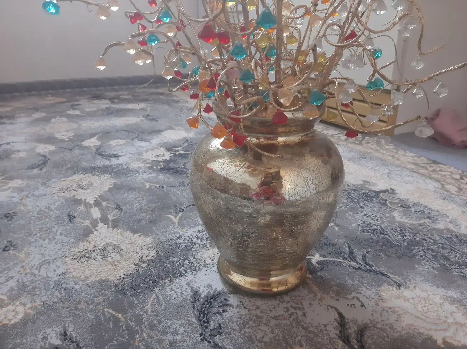 گل و گلدان گل های کریستالی|گل مصنوعی|مشکیندشت, |دیوار