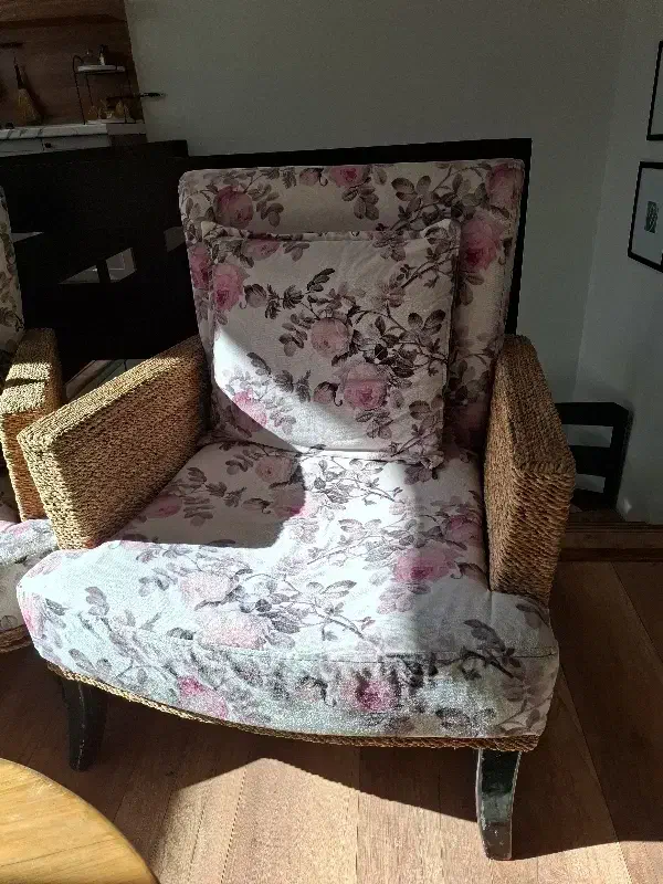 مبل تک نفره دسته حصیری|مبلمان خانگی و میز عسلی|سیرجان, |دیوار