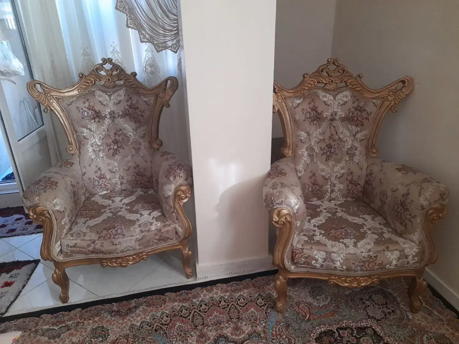 مبلمان ۹ نفره سلطنتی |مبلمان خانگی و میز عسلی|کهریزک, |دیوار