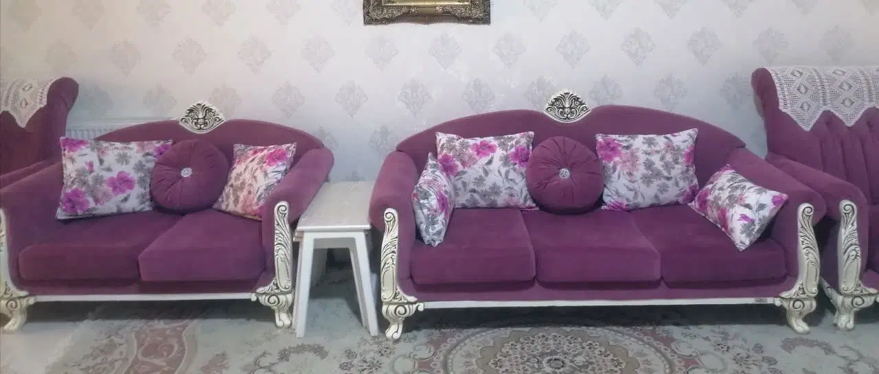 یک دست مبل هفت نفره+سه عسلی+جلو مبلی+میز تلویزیون|مبلمان خانگی و میز عسلی|تهران, خانی آباد نو شمالی|دیوار