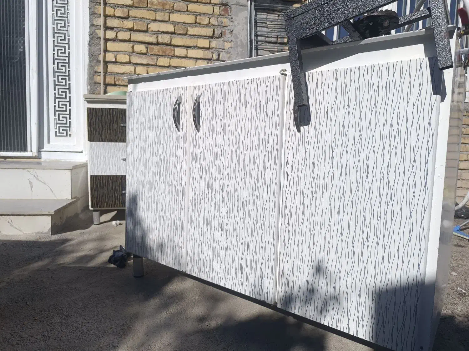 کابینت آب چکان وسینک فلزی کاملاً سالم وبدون عیب|مصالح و تجهیزات ساختمان|سرپل ذهاب, |دیوار