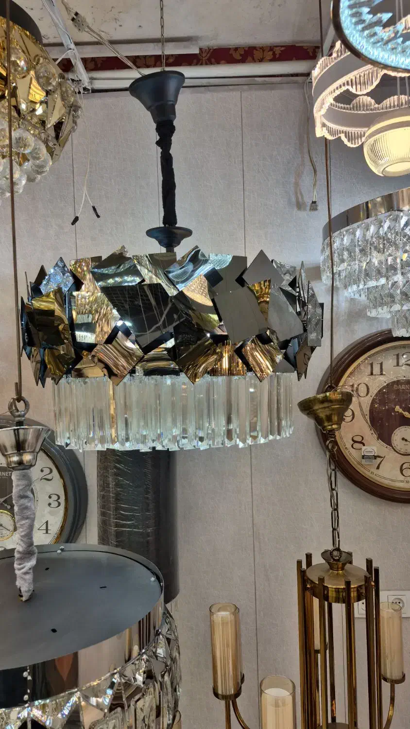 لوستر مدرن و شاخه ای|لوستر و چراغ آویز|رشت, جهاد|دیوار