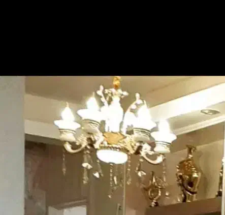 لوستر ۵ شاخه بزرگ|لوستر و چراغ آویز|تبریز, |دیوار