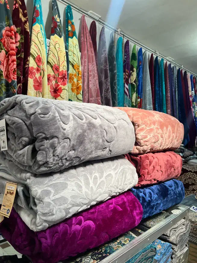 پتو گلبافت اصلی به قیمت عمده|رختخواب، بالش، پتو|رشت, بازار|دیوار