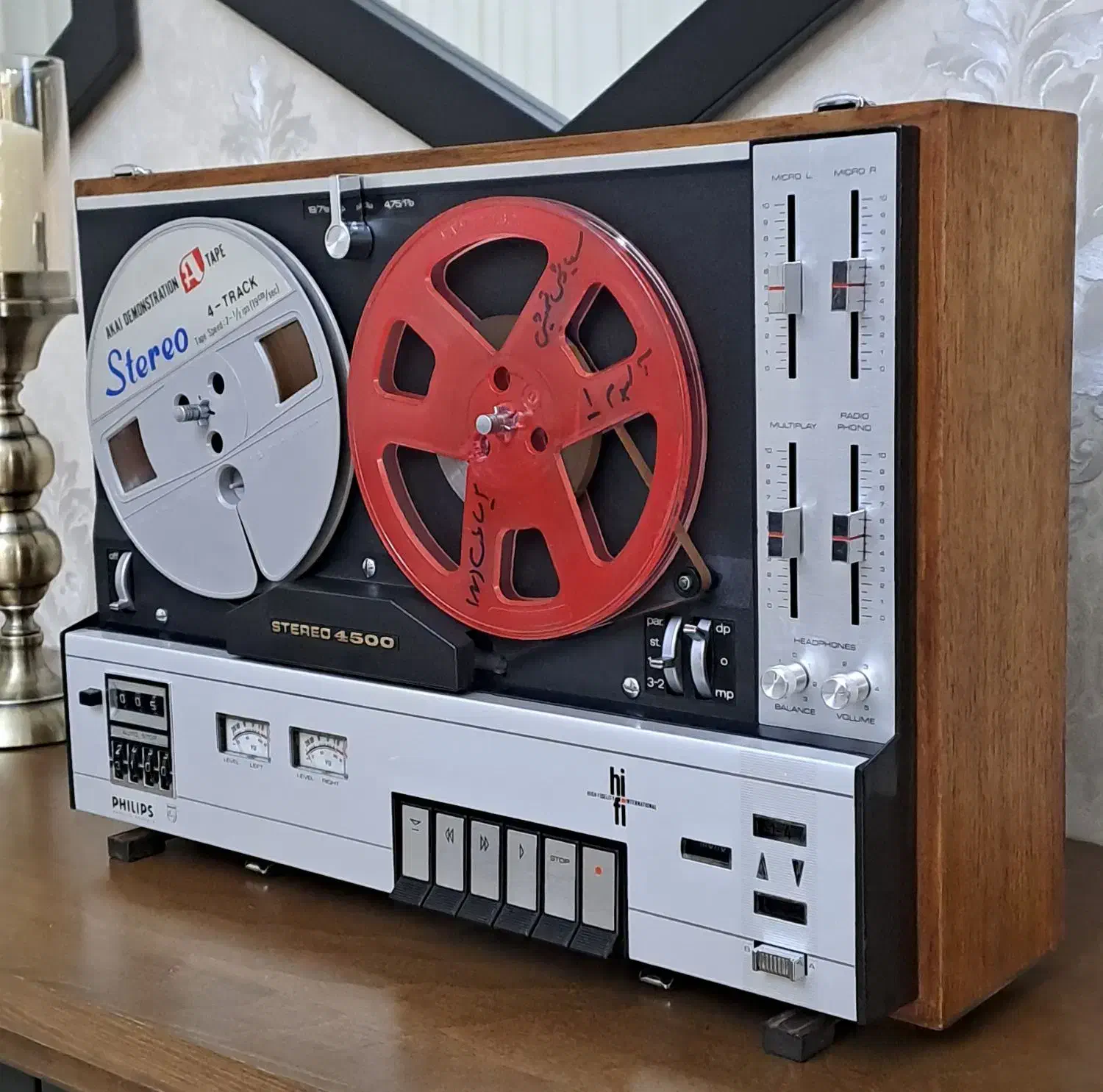 ضبط دک استریو ریل قدیمی فیلیپس ساخت اتریش|سیستم صوتی خانگی|تهران, فردوس|دیوار