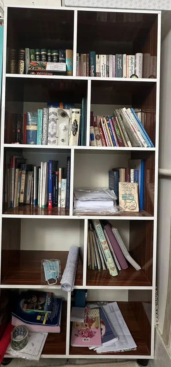 کتابخانه|کتابخانه، شلف، قفسههای دیواری|بجنورد, |دیوار