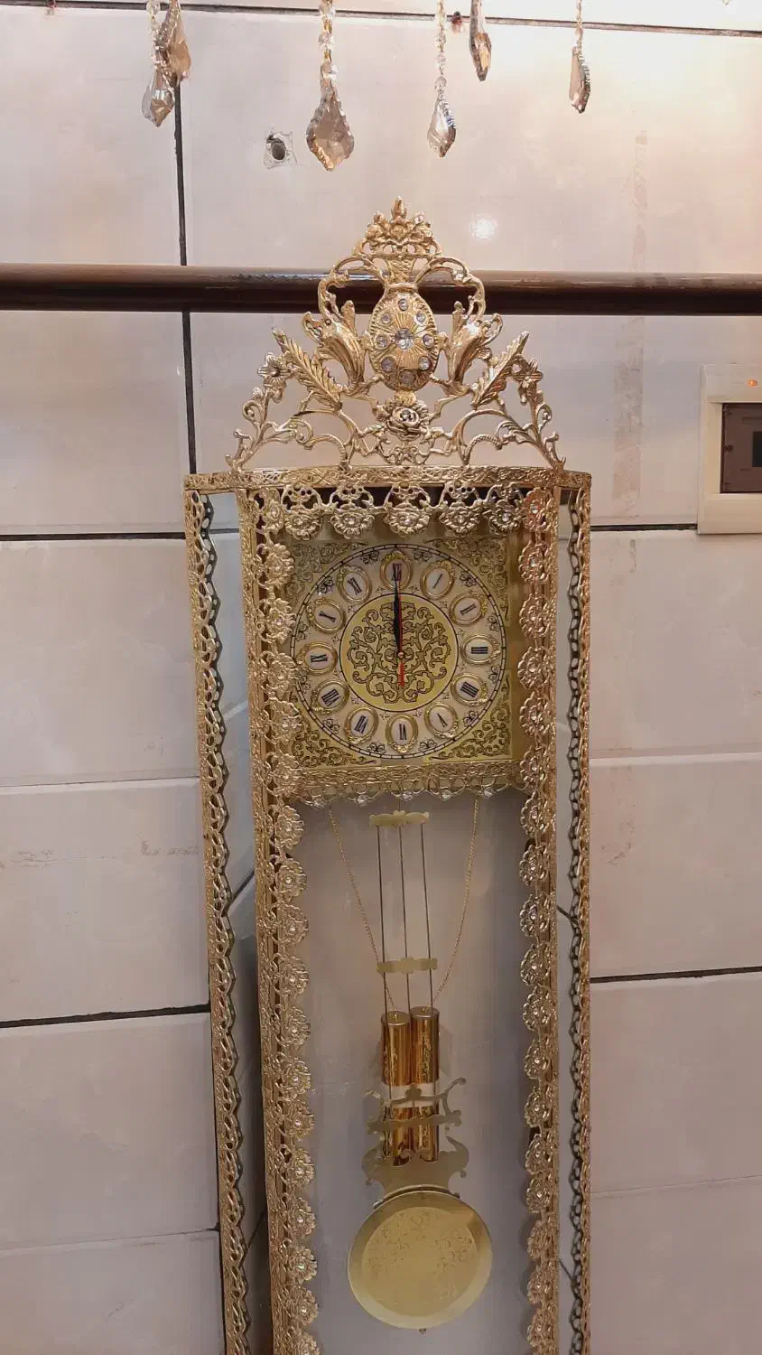 ساعت ایستاده خم رز تاجدار بهترین کیفیت برنز سوگلی|ساعت دیواری و تزئینی|زنجان, |دیوار