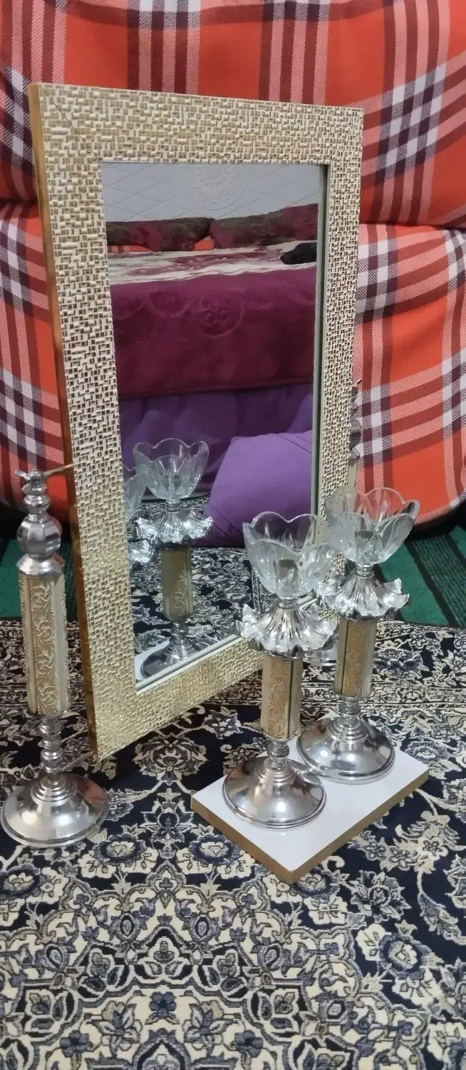 آینه شمعدان|آینه|ارومیه, |دیوار