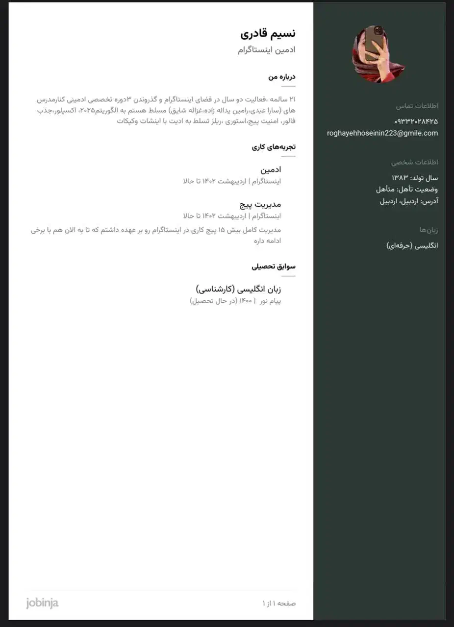 ادمین حرفه ای پیج|خدمات رایانه‌ای و موبایل|اردبیل, |دیوار