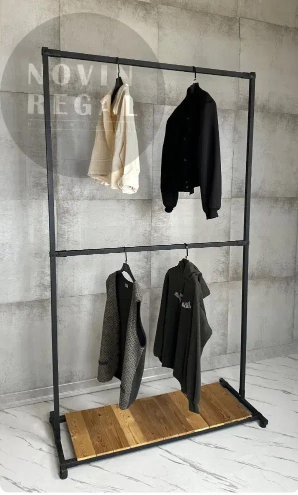 رگال مشکی تمام فلز|بندرخت و رخت‌آویز|قم, منبع آب|دیوار