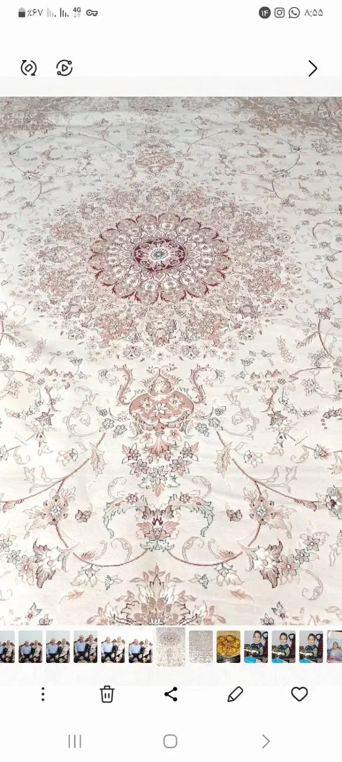 فرش ۱۲مترماشینی ۷۰۰شانه دوعدد|فرش|تبریز, |دیوار