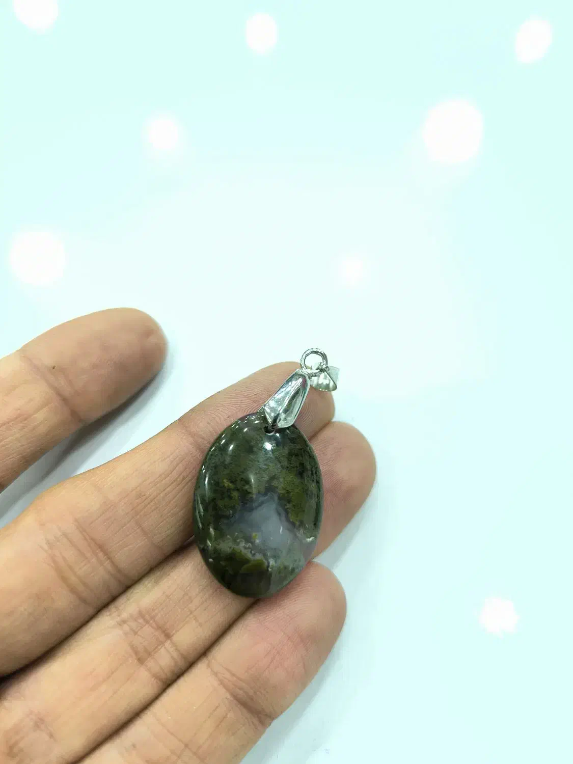 عقیق سلیمانی با شجر سبز|جواهرات|سقز, |دیوار