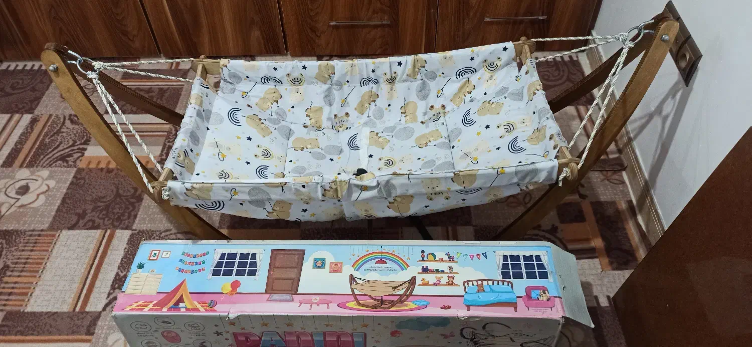 ننو گهواره سنتی چوبی|اسباب و اثاث بچه|املش, |دیوار