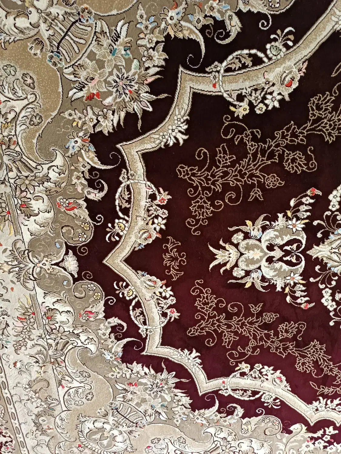 فرش گنجینه تمام نخ ۹متری|فرش|چهارباغ, |دیوار