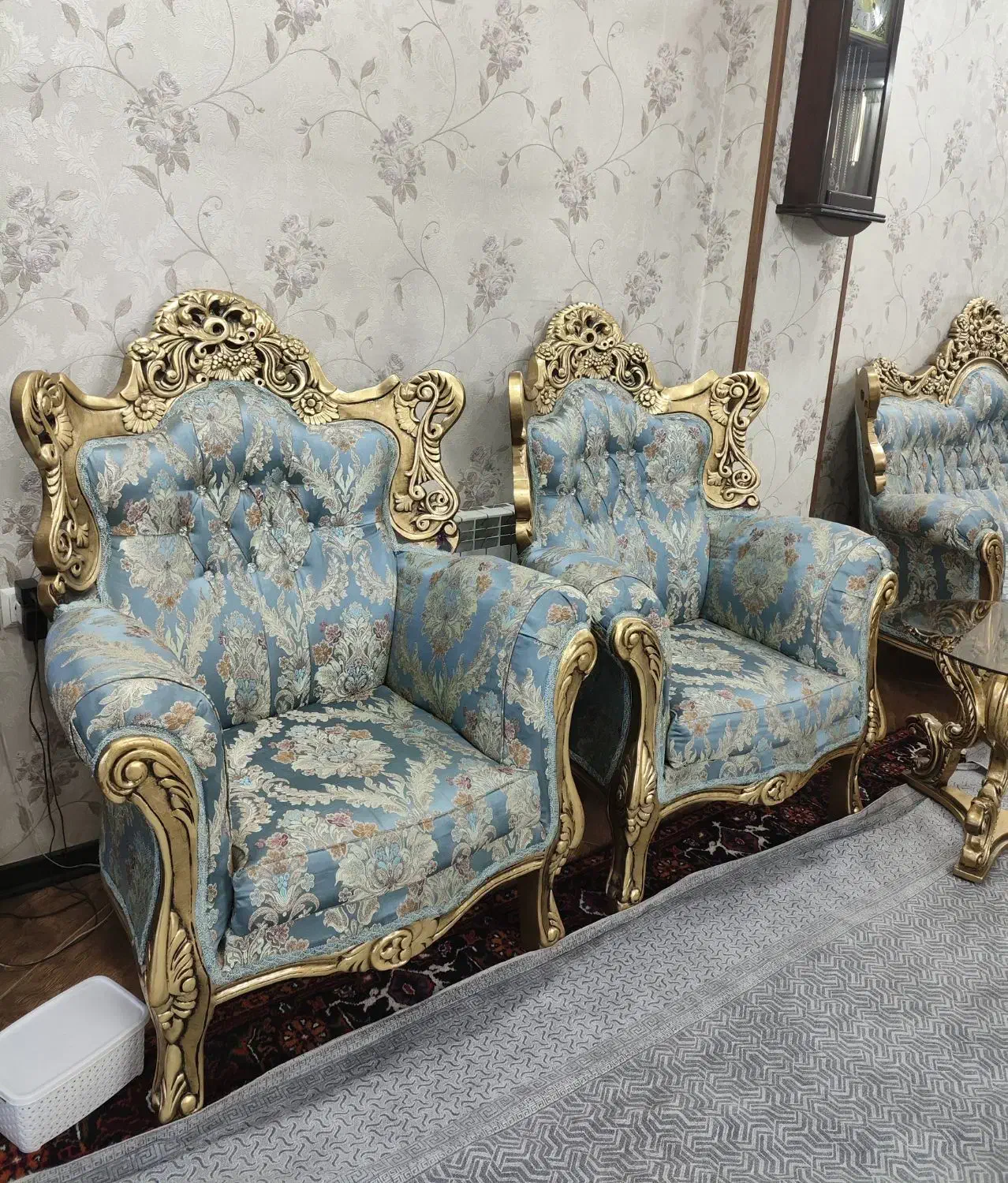 مبل استیل ۷نفره سلطنتی|مبلمان خانگی و میز عسلی|تهران, شهرک ولیعصر شمالی|دیوار