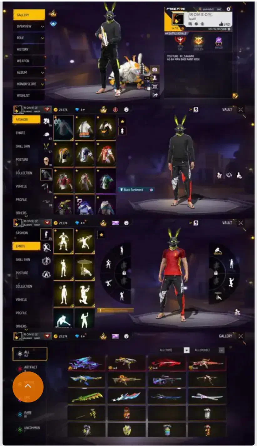 اکانت فری فایر|کنسول، بازی ویدئویی و آنلاین|قشم, |دیوار