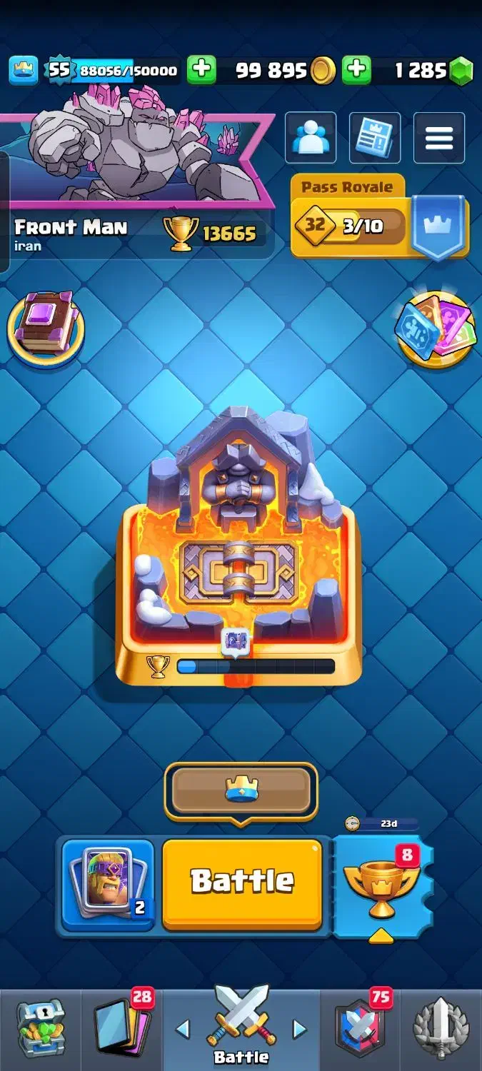 اکانت کلش رویال لول 55|کنسول، بازی ویدئویی و آنلاین|قزوین, |دیوار