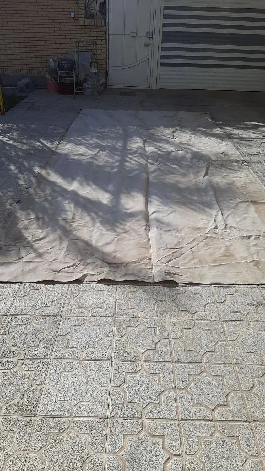 پرده برزنتی سفید|پرده، رانر، رومیزی|طبس, |دیوار