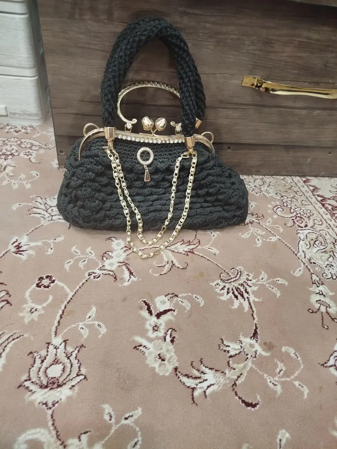 کیف مکرومه دستی مجلسی|کیف، کفش، کمربند|میبد, |دیوار