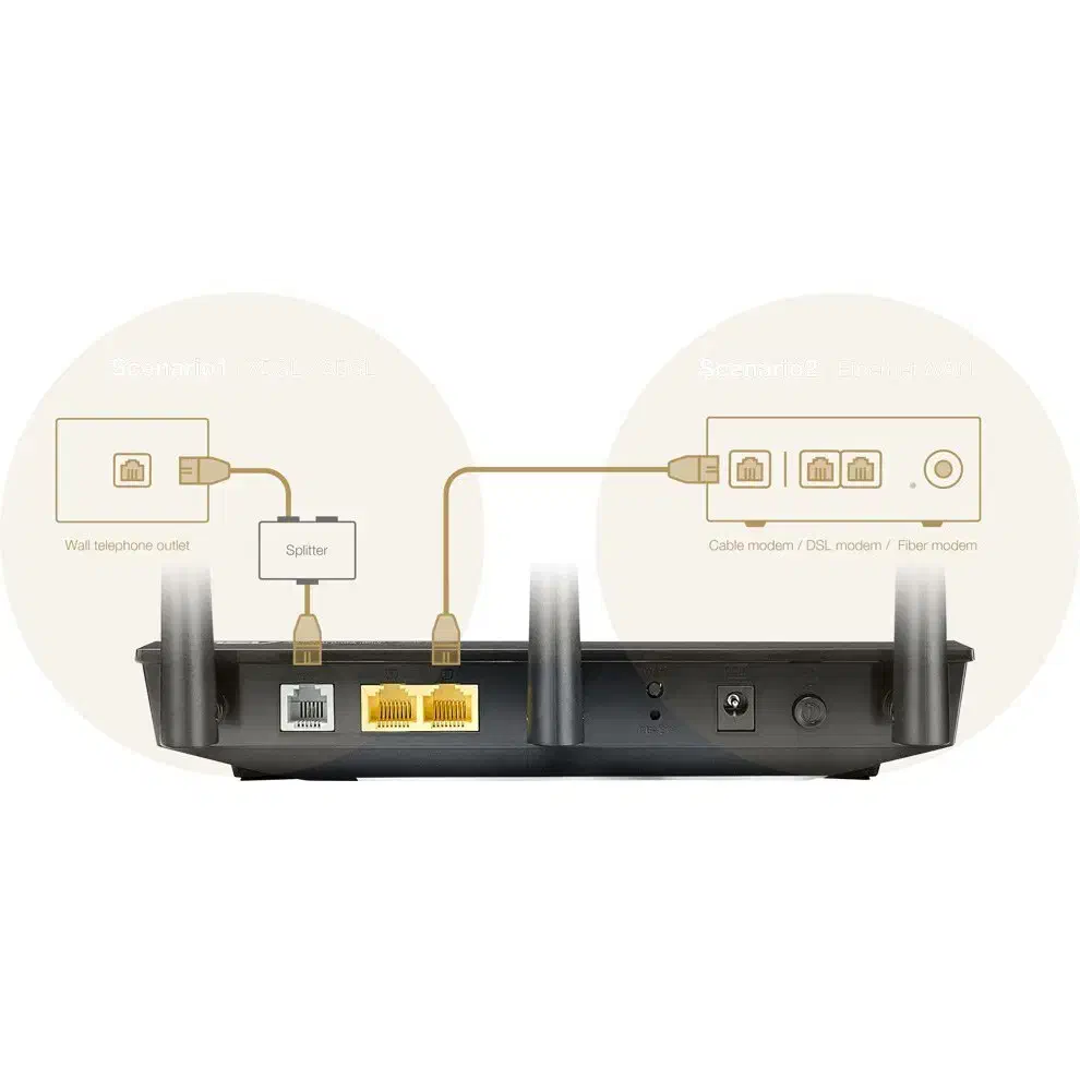 مودم حرفه ای adsl/vdsl دوبانده ایسوسDSL-AC51|مودم و تجهیزات شبکه|کرمانشاه, |دیوار
