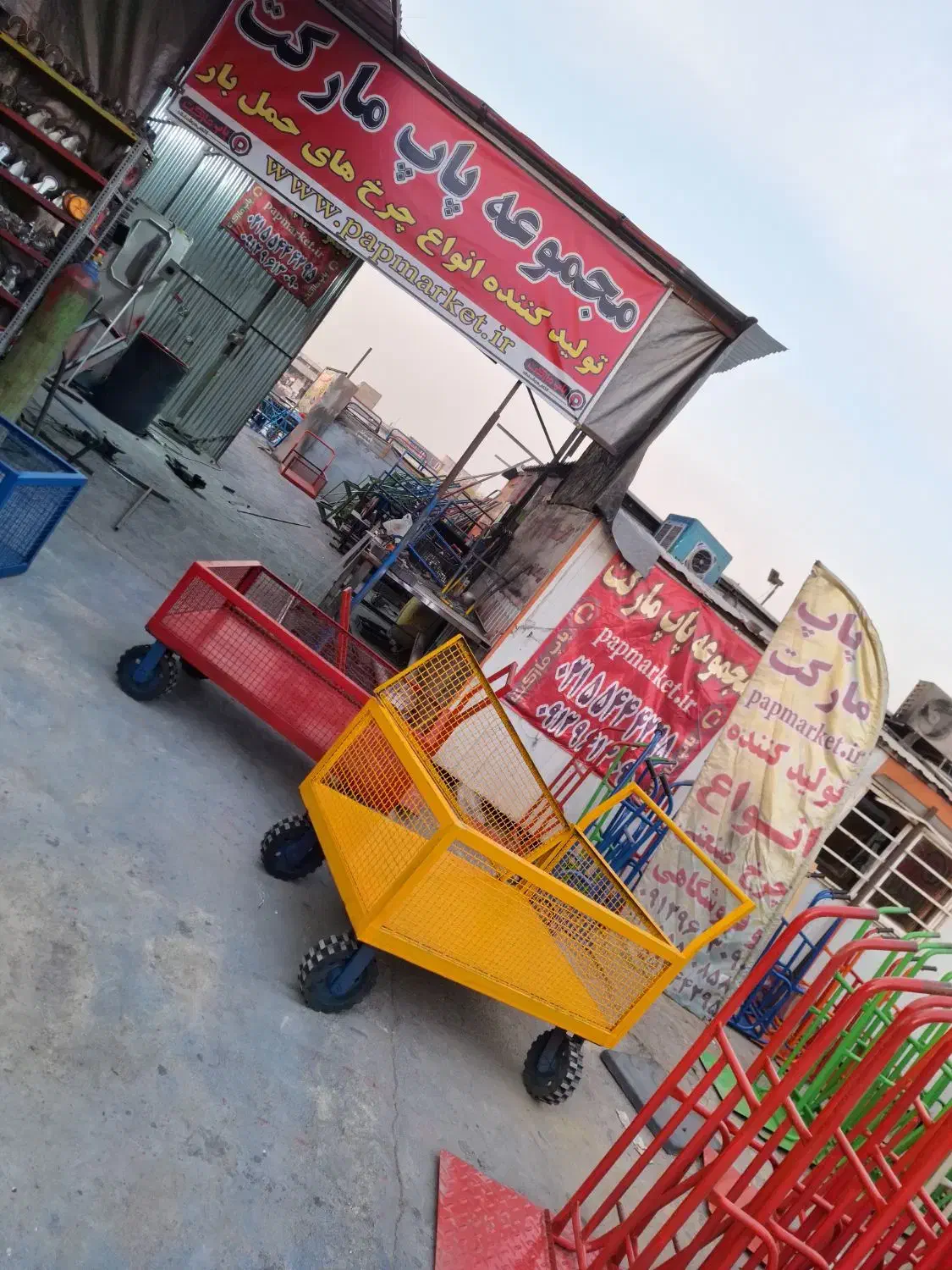 ترولی چهار چرخ ۳ تن اج دار گاری دستی چرخ آج دار|ابزارآلات|ری, بازار آهن|دیوار