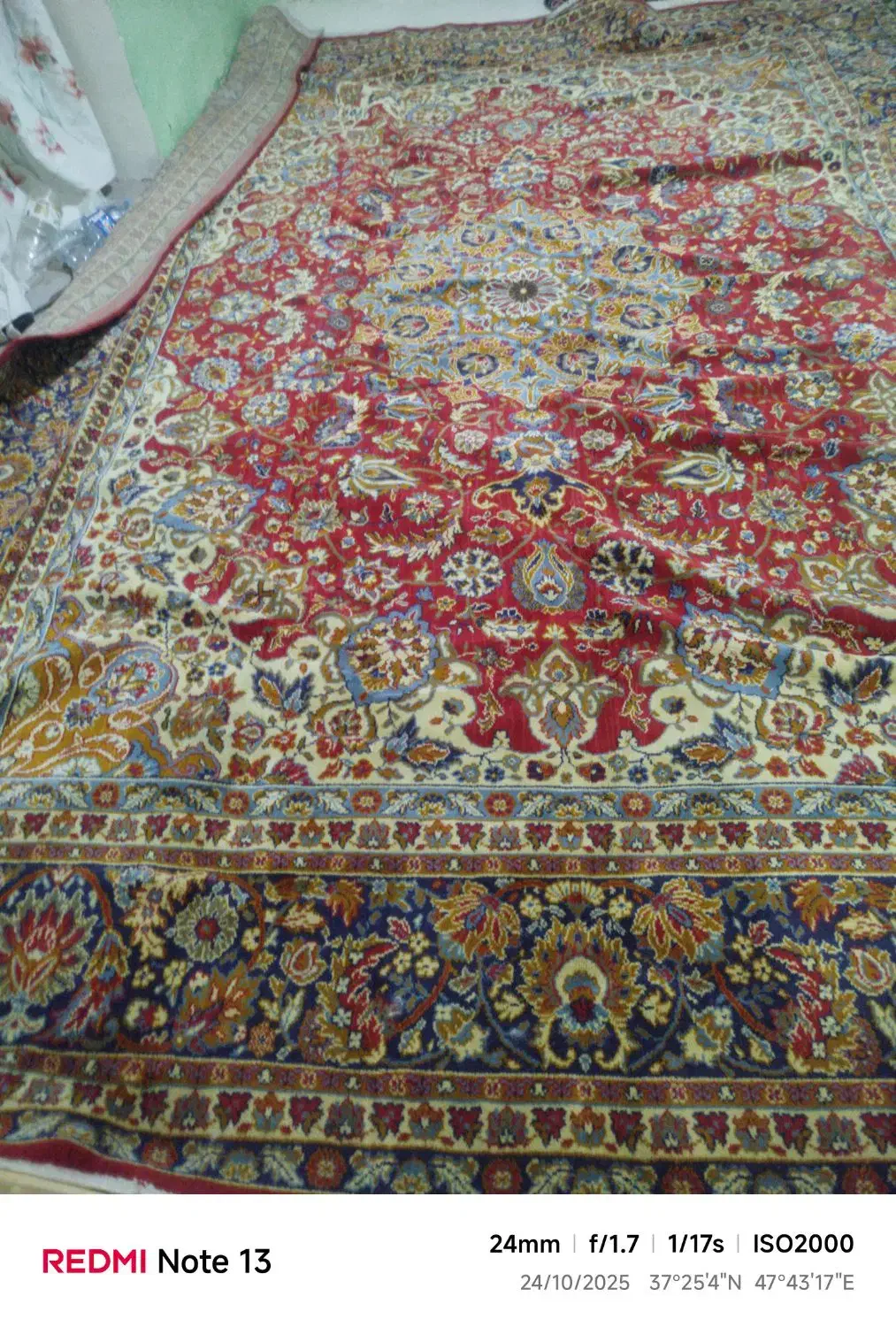 فرش ۱۲متری ماشینی|فرش|میانه, |دیوار