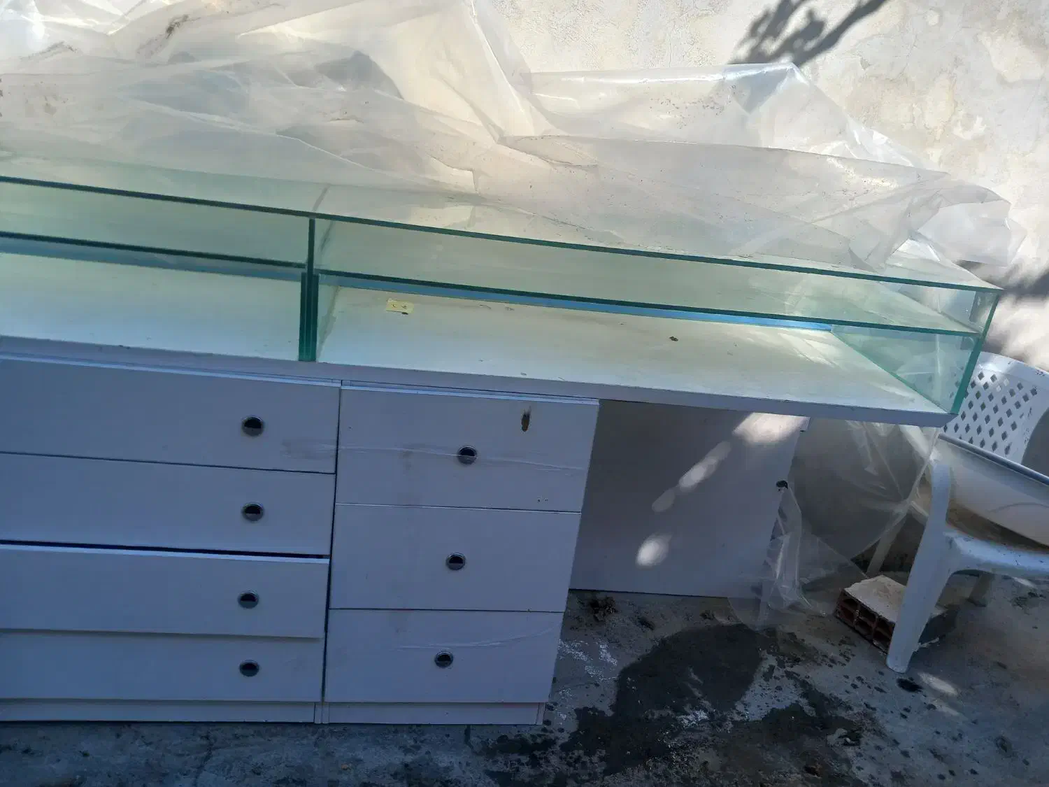 میزویترین مغازه ام دی اف|بوفه، ویترین، کنسول|گالیکش, |دیوار