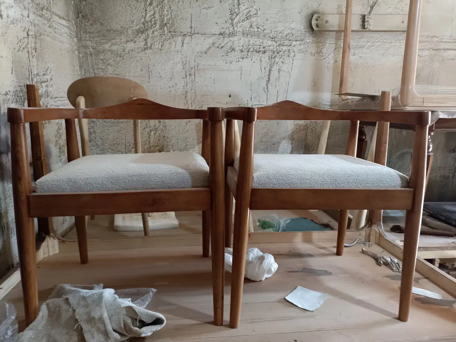 صندلی چوب راش|میز و صندلی غذاخوری|شاندیز, |دیوار