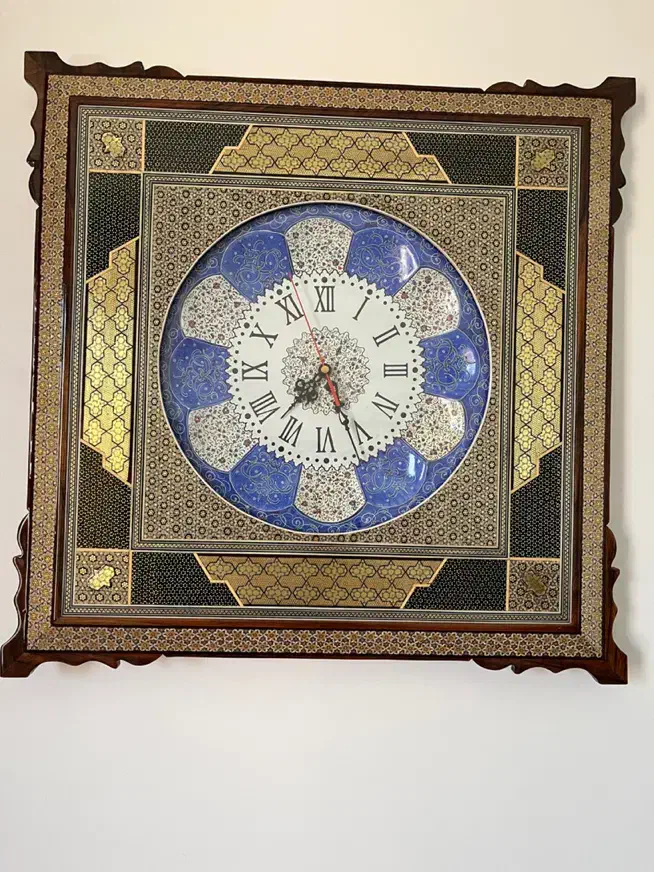 ساعت دیواری خاتم کاری|ساعت دیواری و تزئینی|پردیس, فاز ۲|دیوار