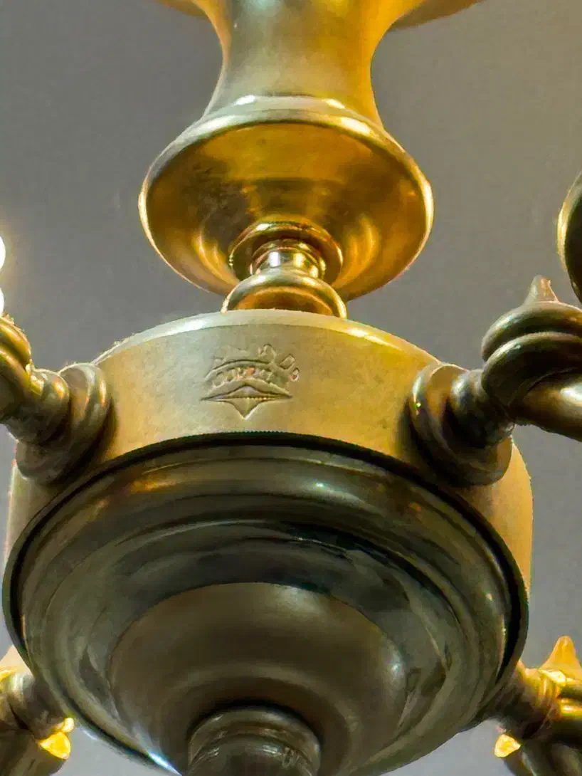 4عدد لوستر 4شعله برنجی اصل نشان دار|لوستر و چراغ آویز|اردبیل, |دیوار