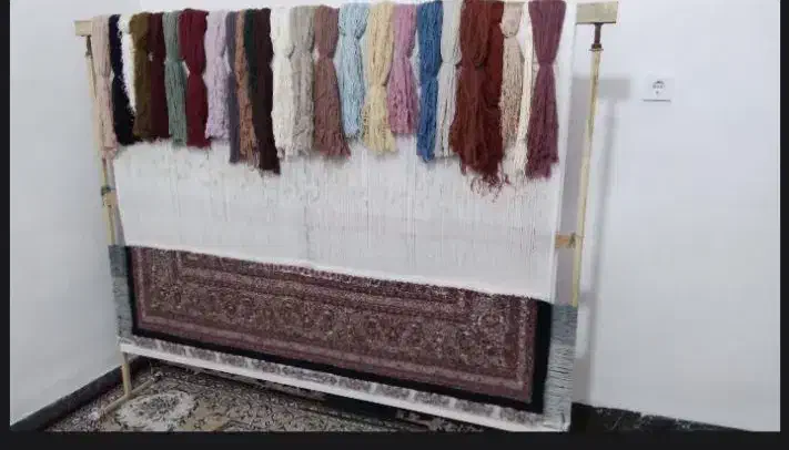 فروش فرش دستباف نیمه کاره طرح ماهی|فرش|شیراز, شهرک رضوان|دیوار