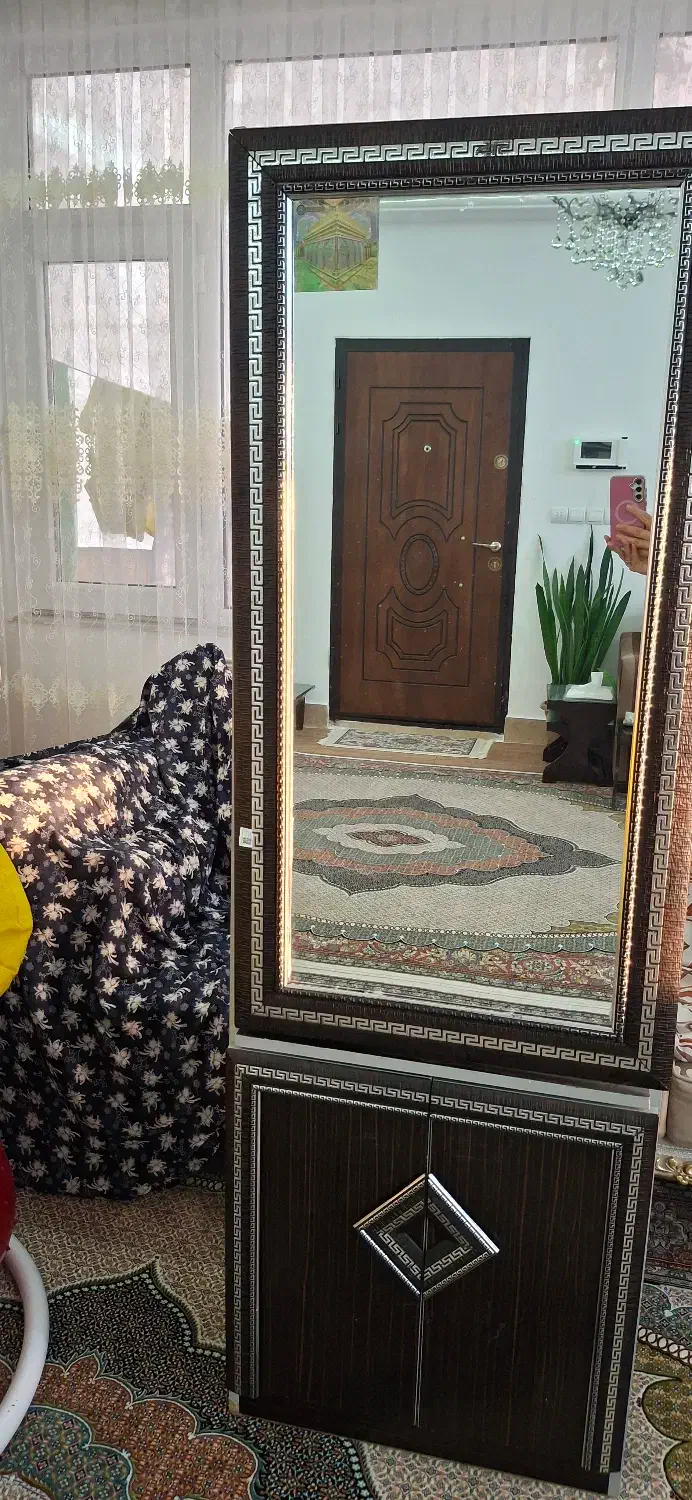 جاکفشی آینه دار در حد نو|جاکفشی، کمد، دراور|سراب, |دیوار