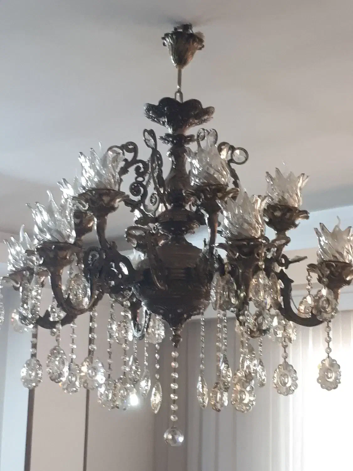 لوستربرنز ۱۲ شاخه|لوستر و چراغ آویز|قم, آزادگان|دیوار