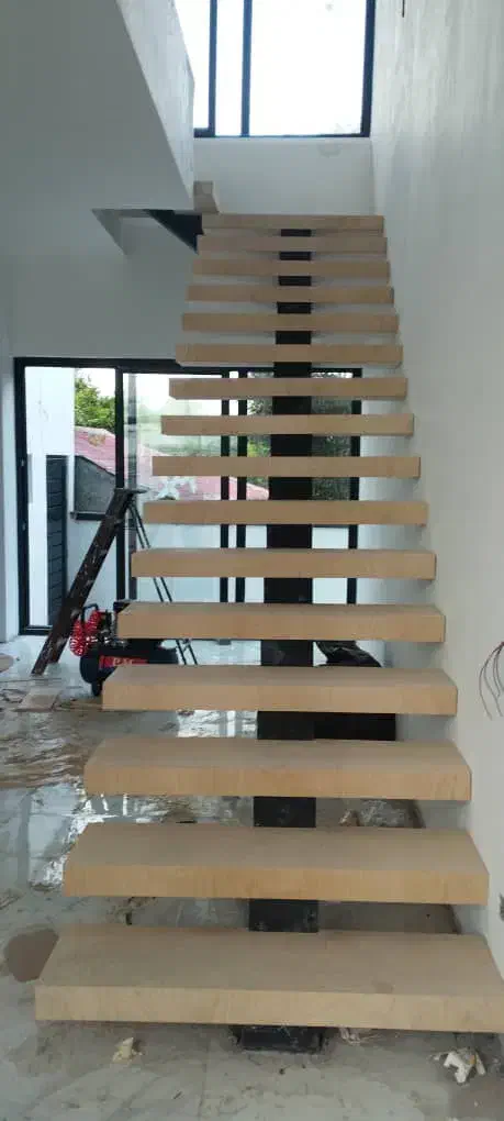 اجرای پله با پلی وود چوب روسی چوب ترمو ترمود|مصالح و تجهیزات ساختمان|چمستان, |دیوار