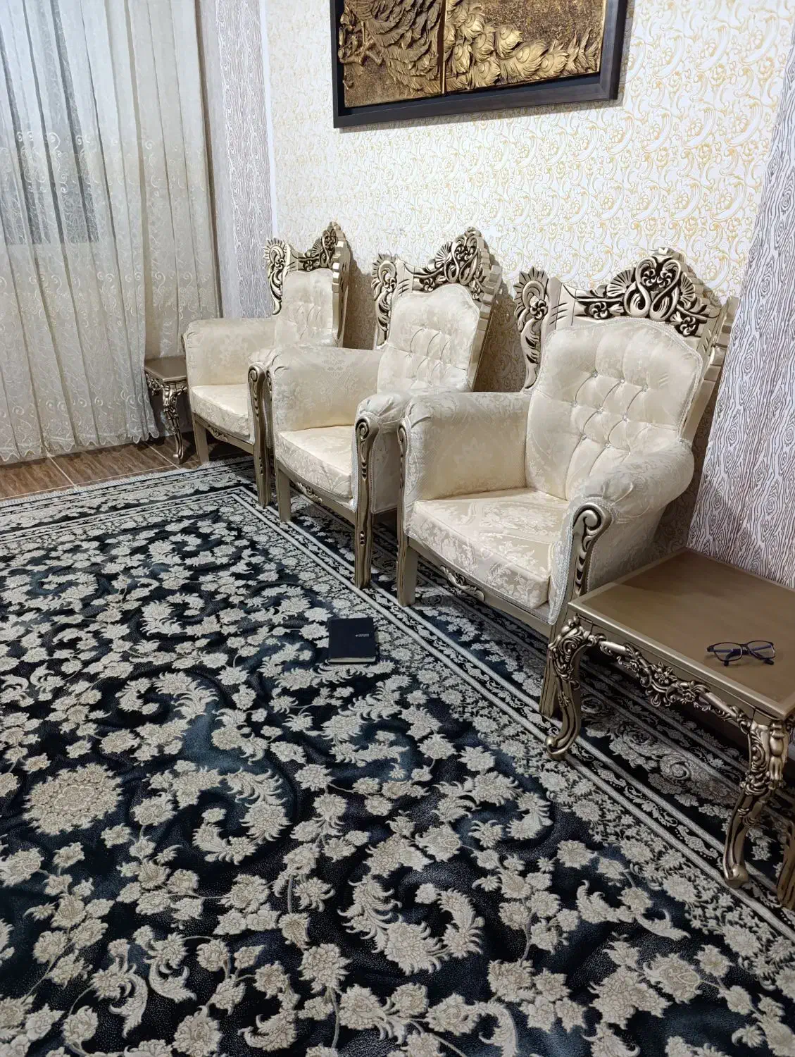 مبل 7نفره ودونفرمیزبان درحدنوقیمت 14میلیون|مبلمان خانگی و میز عسلی|کرمانشاه, |دیوار