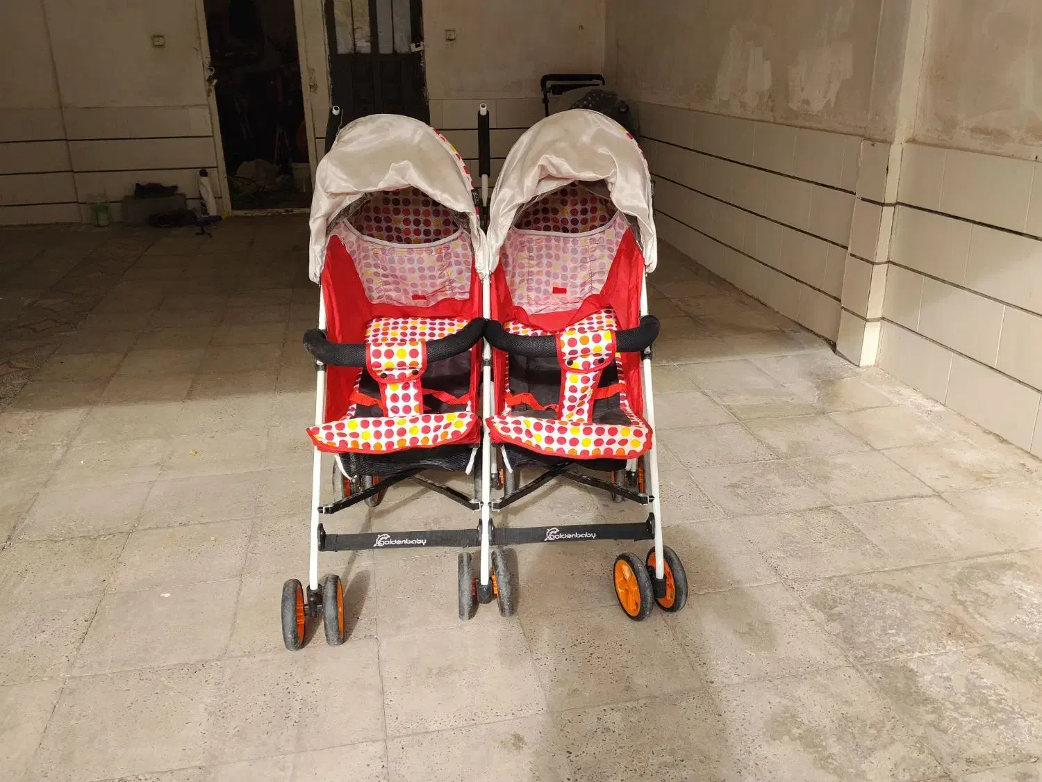 کالسکه دوقلو جنس خوب نو|کالسکه و لوازم جانبی|قزوین, |دیوار