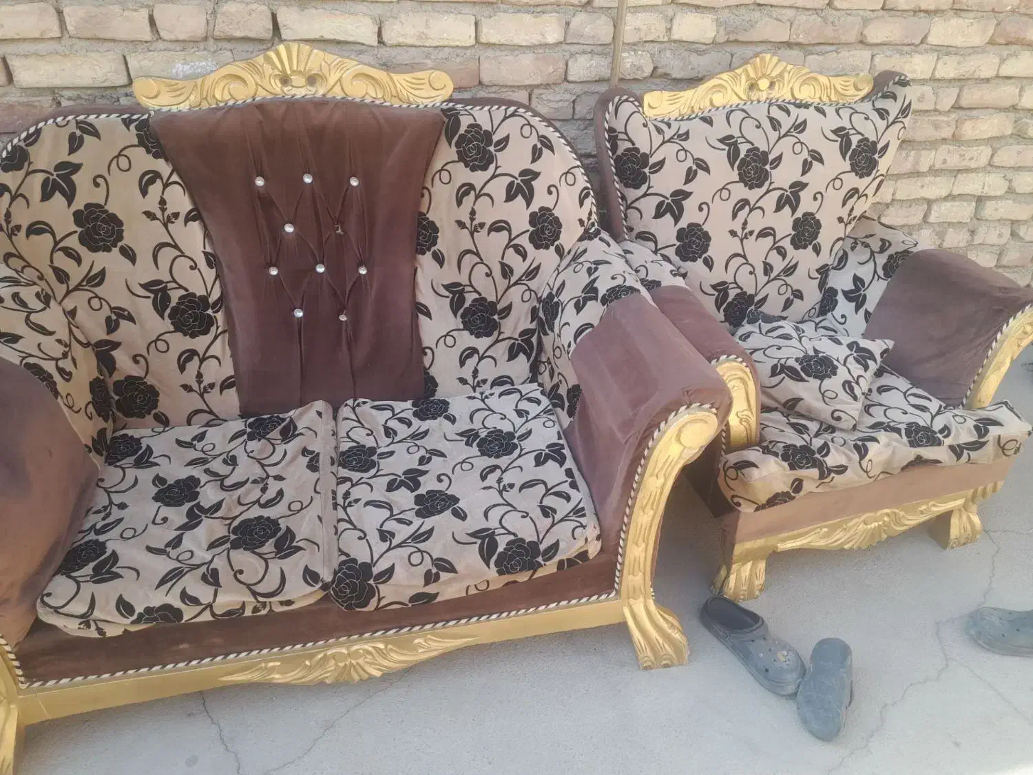 مبل سلطنتی با چوب خوب|مبلمان خانگی و میز عسلی|بسطام, |دیوار