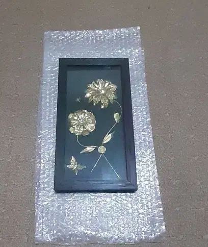 تابلو طرح گل طلایی|تابلو، نقاشی، عکس|مشهد, فرهنگیان (شهرک غرب)|دیوار