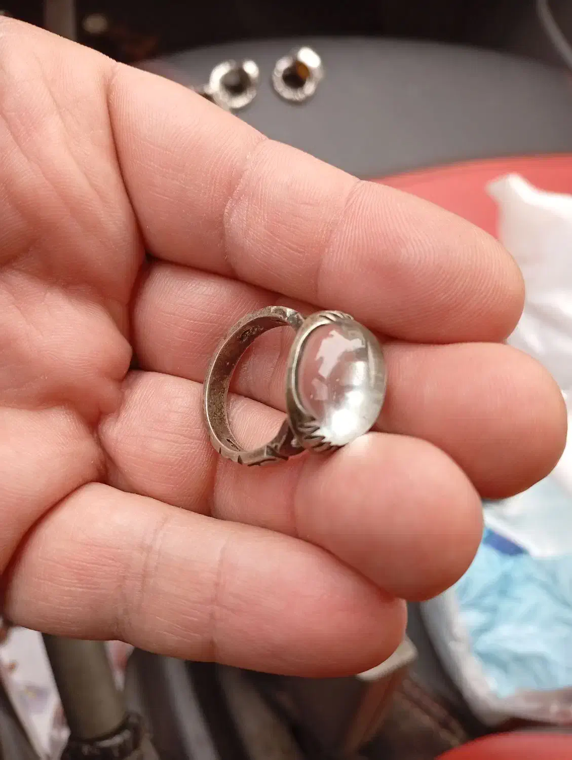 ۴ عدد انگشتر نقره با نگین اصلی|جواهرات|هشتگرد, مدرس|دیوار