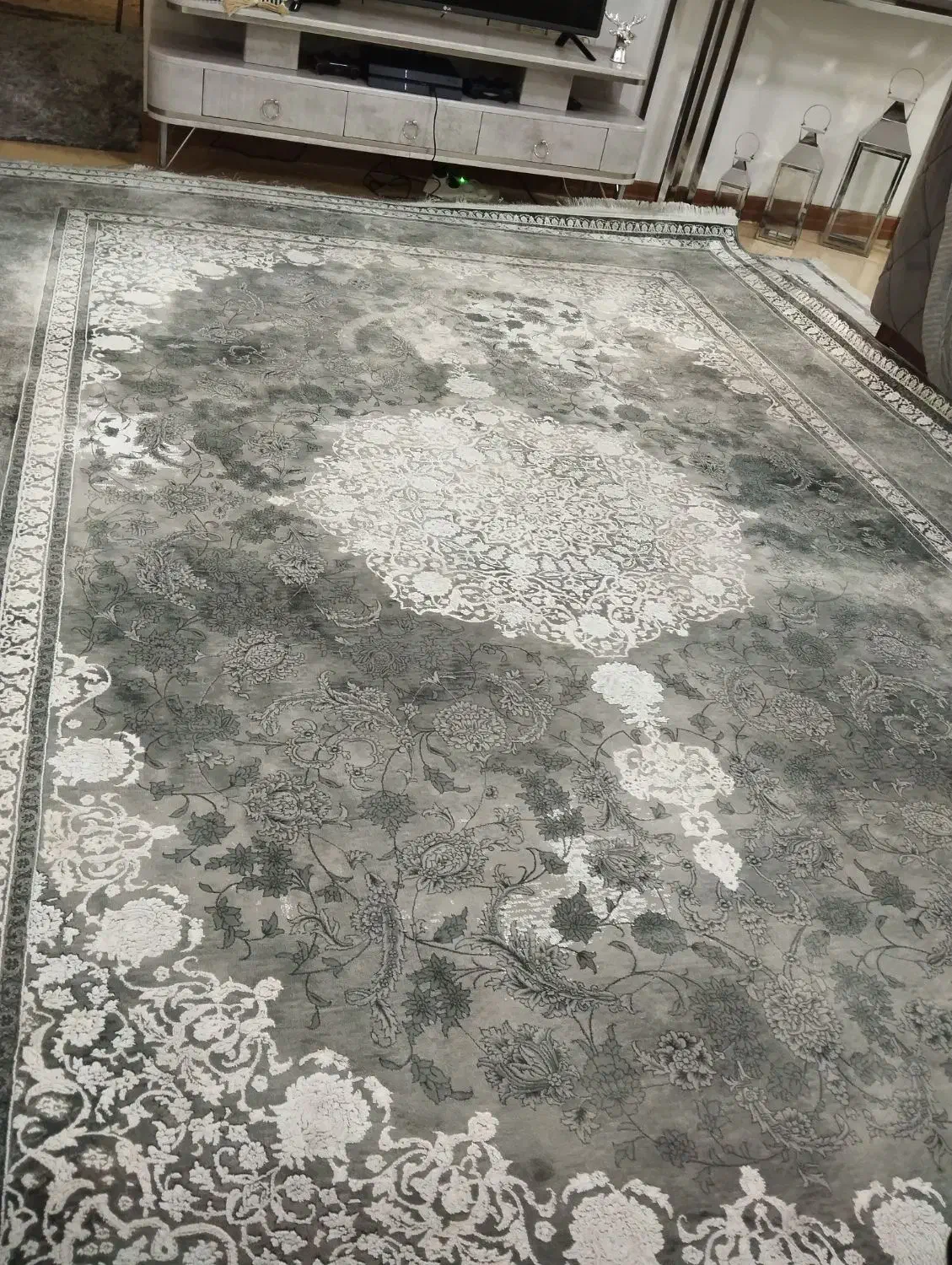 دوعدد فرش9متری تراکم 3600 کاشان نونو با دوتا پادری|فرش|کرمانشاه, |دیوار