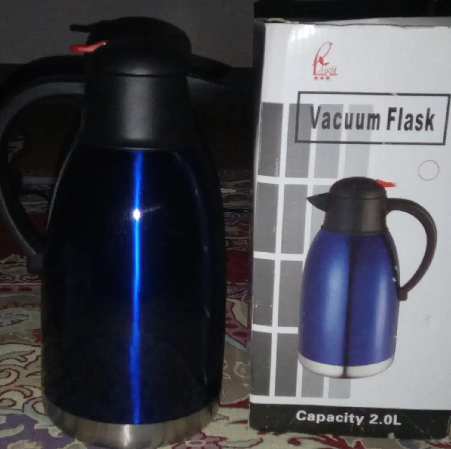 فلاسک استیل ۲ لیتر ۷۷۷ اصلی دبی رنگ آبی|حراج|گنبد کاووس, |دیوار