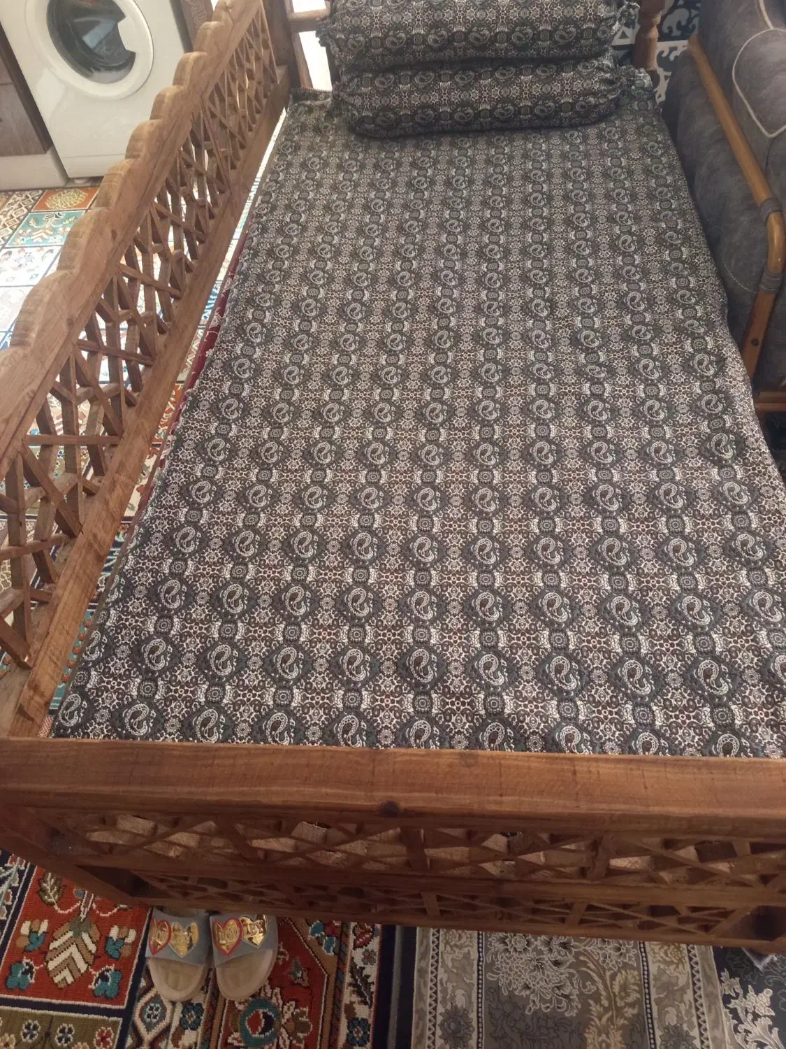 تخت سنتی یک در دو|تخت و سرویس خواب|ساوه, |دیوار