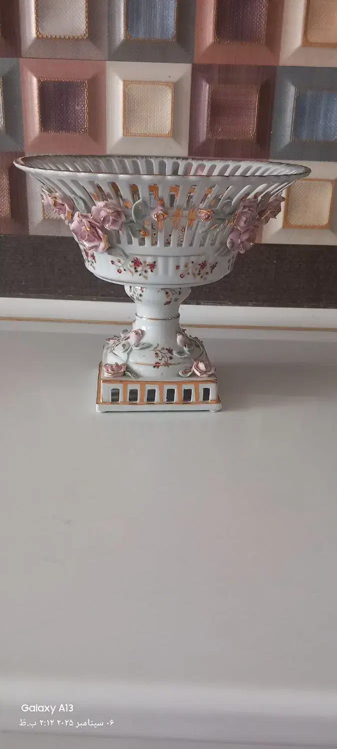 میوه خوری چینی گل برجسته|ظروف سرو و پذیرایی|میانه, |دیوار